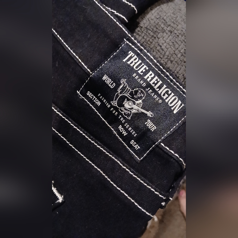 BECCA Black Jeans with White Stitching